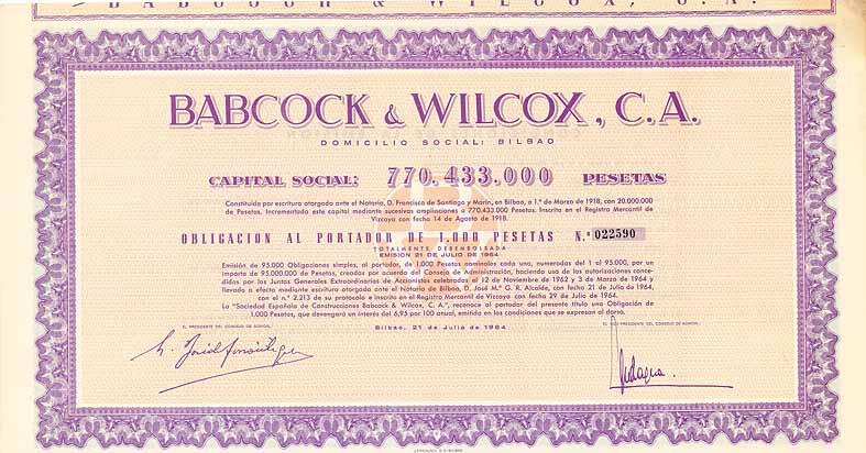 Babcock & Wilcox C.A.