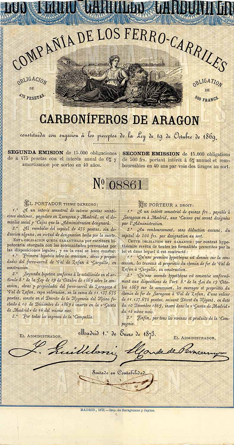 Cia. de los Ferro-Carriles Carboniferos de Aragon